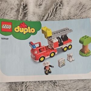 LEGO Duplo Fire Truck Set - Red, Yellow, and White